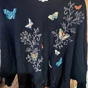 Johnny Was Laced Butterfly Pullover
